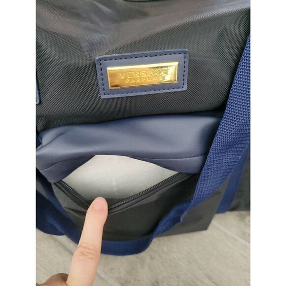 Versace Parfums Duffel Bag Black and Blue - Picture 3 of 10